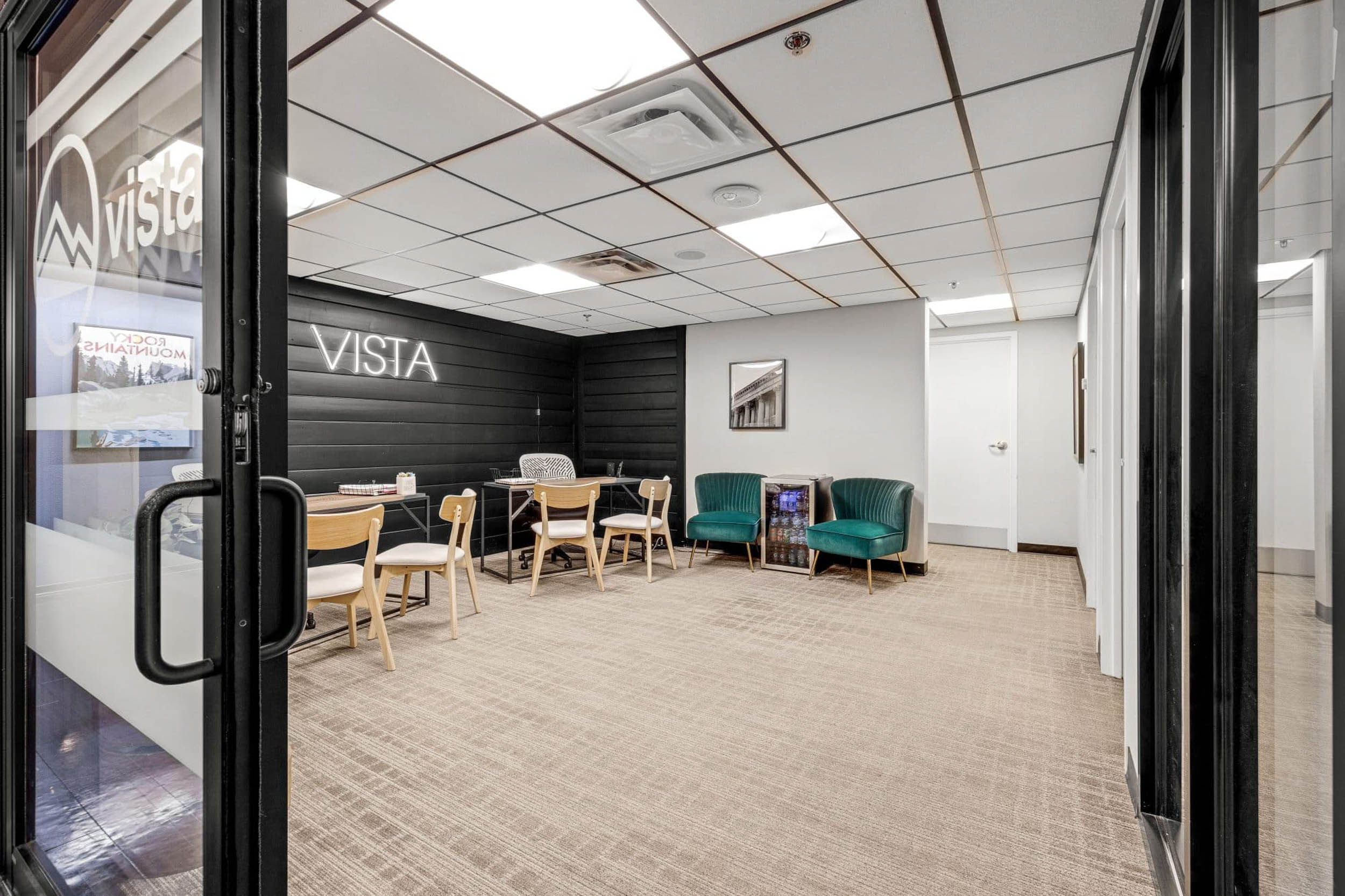 Vista Denver leasing office with tables and chairs